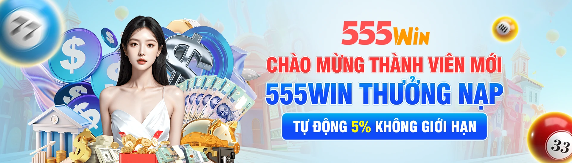 Banner 555Win giới thiệu nội dung và thương hiệu